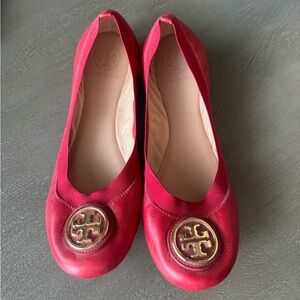 Tory Burch Women's Red Ballet Flats 8.5